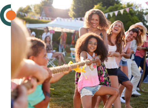 families playing